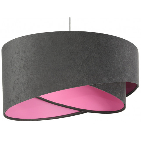 Grafitowo-różowa nowoczesna lampa wisząca EX991-Delva