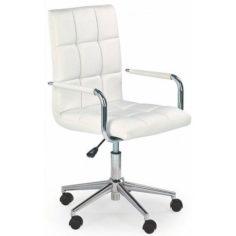 Zdjęcie produktu Pikowany fotel dla ucznia Amber 2X - biały.