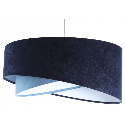 Granatowo-niebieska lampa wisząca z abażurem EX994-Lorisa