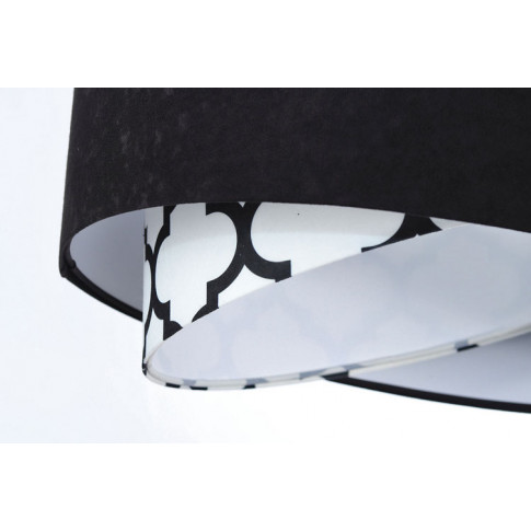 Czarno-biały abażur z wzorem lampy EX997-Moslo