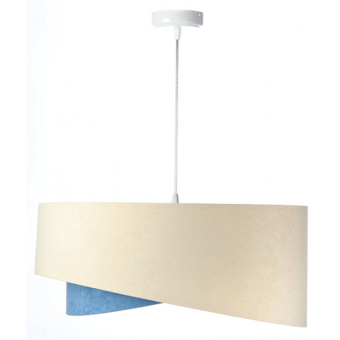 Lampa wisząca z beżowo-niebieskim abażurem EX998-Olida