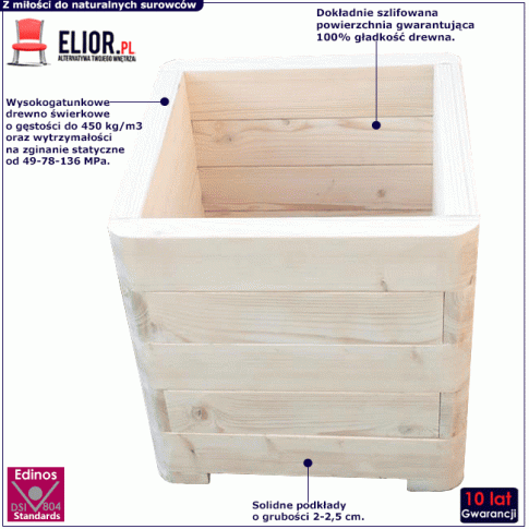 Duża donica ogrodowa drewniana Panoma