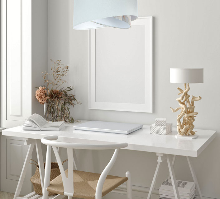 Nowoczesna asymetryczna lampa wisząca z welurowym abażurem EXX04-Delix