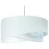 Biało-niebieska lampa wisząca z abażurem - EXX04-Delix