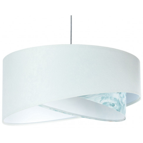 Biała minimalistyczna lampa wisząca z niebieskim wzorem EXX04-Akra