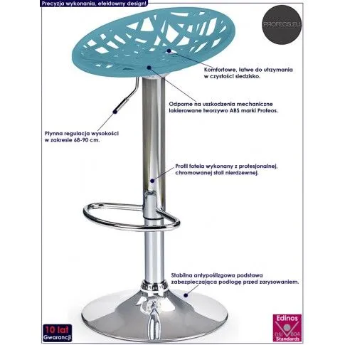 Fotografia Hoker obrotowy Diva - popiel połysk z kategorii Hokery