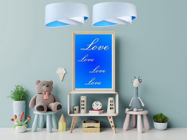 Dziecięca lampa wisząca z kolorowym abażurem A867-Toria