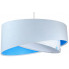 Biało-niebieska lampa wisząca z abażurem do pokoju dziecka EXX09-Masza