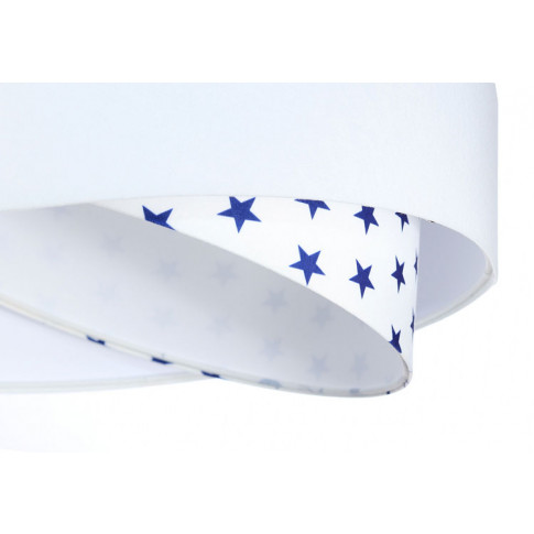 Biały abażur lampy EXX10-Elza w niebieskie gwiazdki