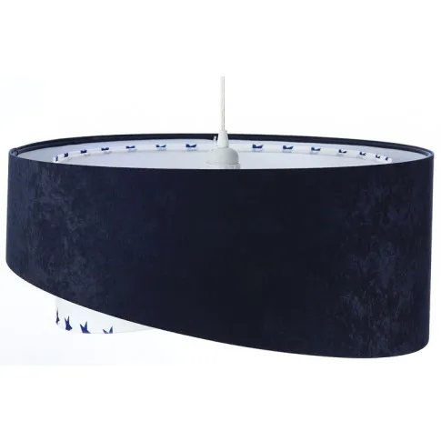 Asymetryczny, biało-granatowy klosz lampy EXX10-Elza