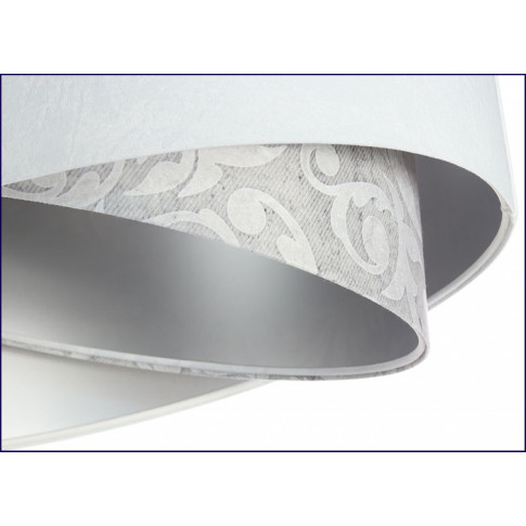 Biały abażur lampy EXX13-Glora z wzorem