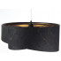 Czarny abażur lampy EXX15-Magela ze złotymi zdobieniami