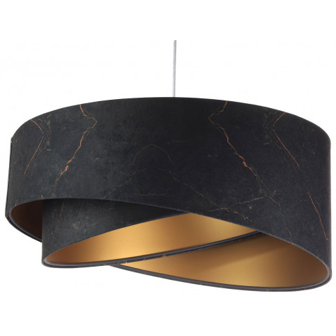 Czarno-złota lampa wisząca z abażurem EXX15-Magela w stylu glamour