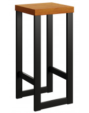 Czarny niski drewniany hoker Pedros 3X - 4 kolory