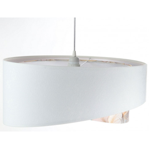 Biały welurowy abażur lampy EXX17-Agola