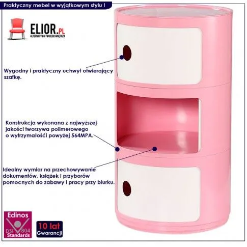 Fotografia Dziewczęcy kontenerek do biurka Toreli z kategorii Regały, półki i szafy