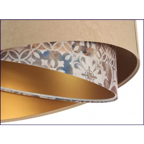 Beżowy abażur lampy EXX28-Atna z eleganckim zdobieniem