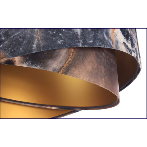 Asymetryczny abażur lampy EXX29-Roza ze złotym wnętrzem