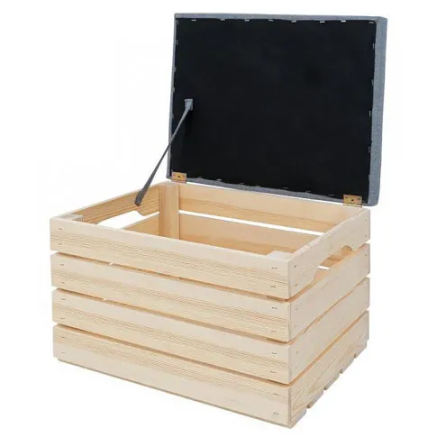 Skrzynka do przechowywania z naturalnego drewna Alva 2X