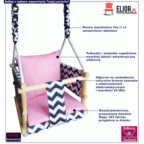 Drewniana huśtawka dziecięca Antola