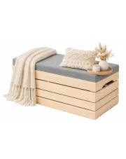 Naturalna sosnowa skrzynia do przechowywania Nikolis 3X- 38 kolorów w sklepie Edinos.pl