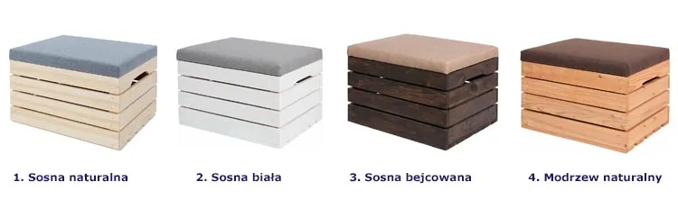 Dostępne wersje kolorystyczne skrzyni Nikolis 3X