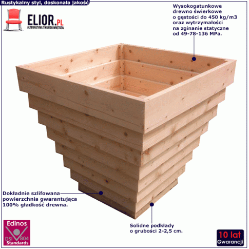 Donica ogrodowa drewniana Tulia