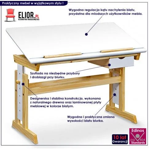 Fotografia Biurko regulowane Herbena z kategorii Pokój dziecięcy