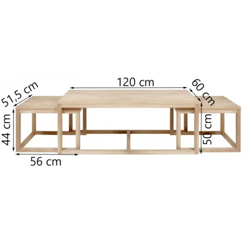 Naturalne stoliki do salonu Atans