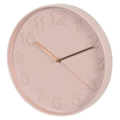 Różowy zegar Yarte pastelowy