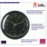 Okrągły zegar Erto czarny minimalistyczny