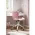 Różowy młodzieżowy fotel do biurka pikowany Hose 3X