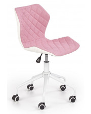 Różowy młodzieżowy fotel pikowany - Kartex 3X w sklepie Edinos.pl