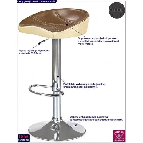 Fotografia Hoker obrotowy Abizo - brązowy z kategorii Hokery