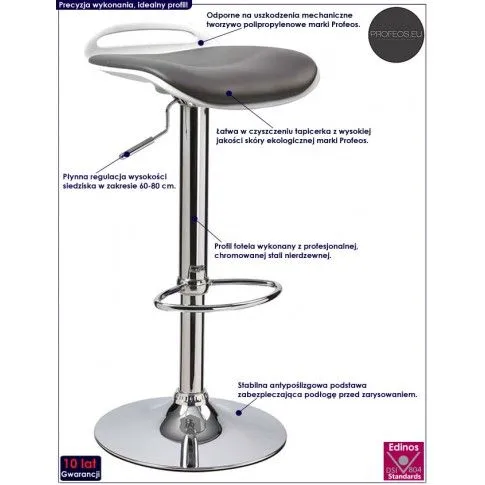 Fotografia Hoker obrotowy Eveya - biały z kategorii Hokery