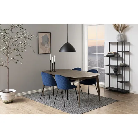 Granarowe krzesło Evenne welwetowe