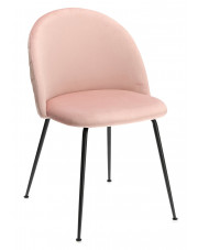 Welurowe krzesło różowe - Evenne w sklepie Edinos.pl