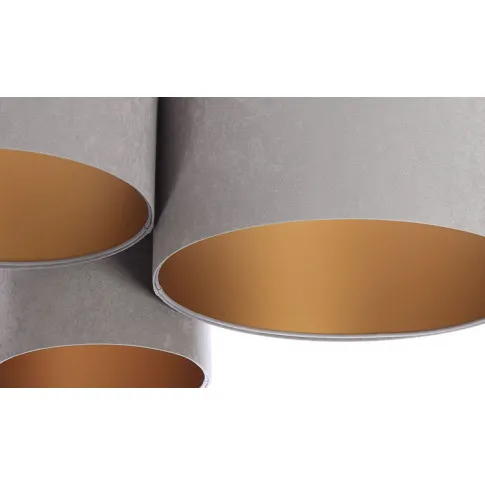 Trzy okrągłe welurowe abażury plafonu EXX39-Olena