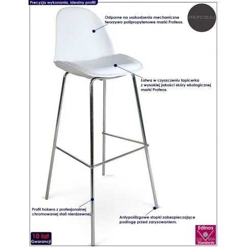 Fotografia Minimalistyczny hoker Balo - biały z kategorii Hokery