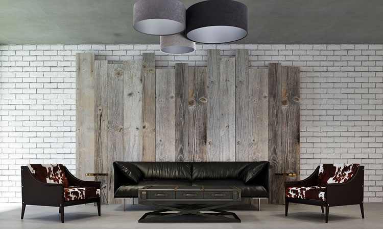 Trójkolorowy plafon EXX45-Nerox z okrągłymi welurowymi abażurami