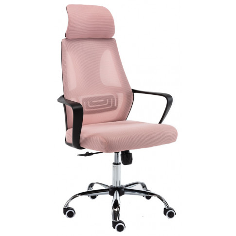 Różowy ergonomiczny fotel biurowy Fisan