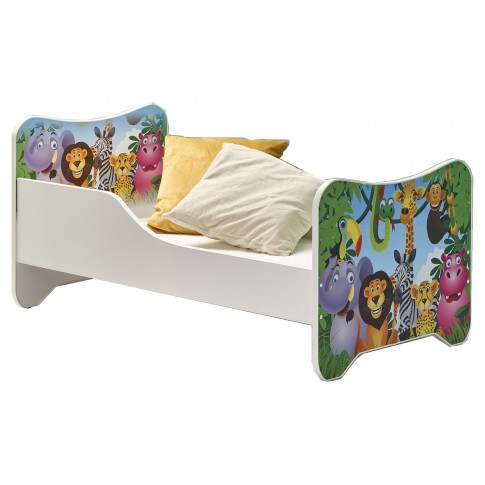 pojedyncze łóżko dla dzieci kolorowe zwierzęta junglis