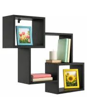 Czarna nowoczesna półka na ścianę - Minis w sklepie Edinos.pl