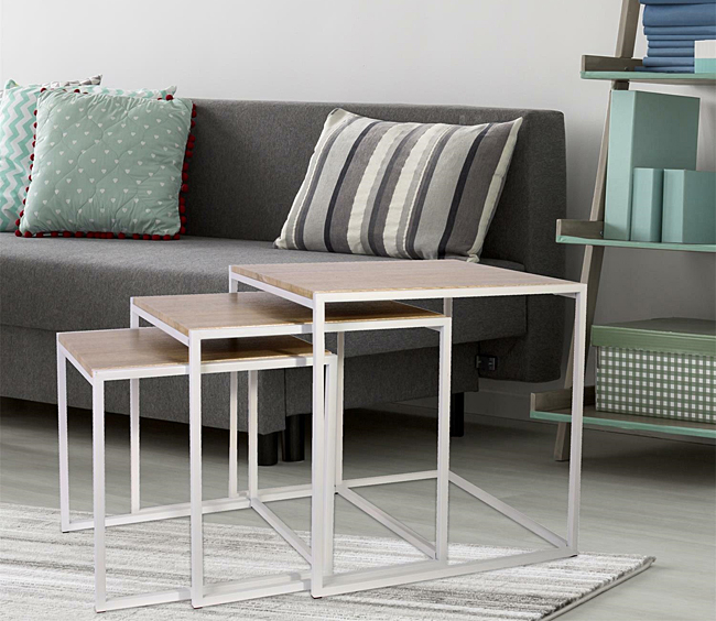 Boho zestaw trzech stolików - praktyczny