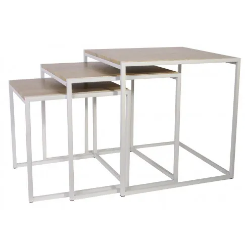 Boho zestaw 3 stolików Amalio kwadratowe