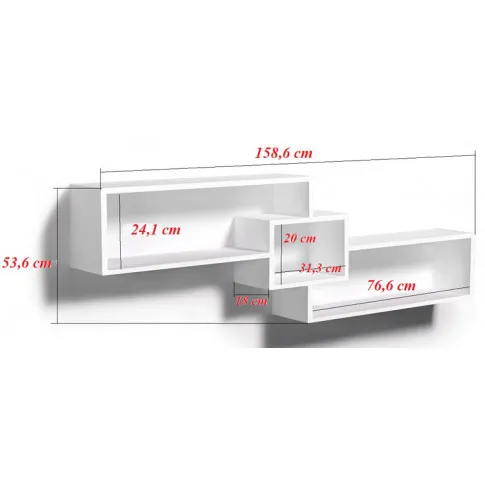 Wymiary nowoczesnej półki podwieszanej Ramona