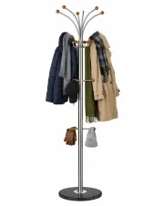 Srebrny stojący wieszak do przedpokoju - Nepres 6X w sklepie Edinos.pl