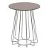 Brązowy stolik z okrągłym blatem Emiria 6X