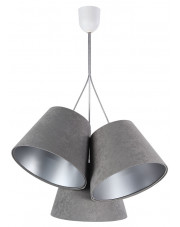 Szaro-srebrna lampa wisząca stożki - EXX68-Botina w sklepie Edinos.pl