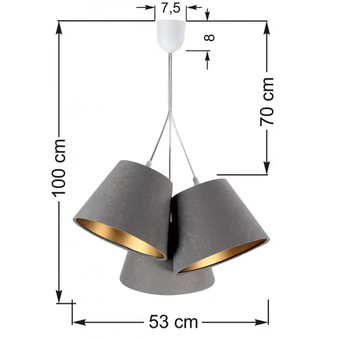 Wymiary lampy EXX68-Botina